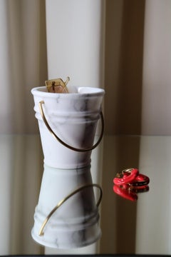 Ice Ice Baby Bucket in Arabescato Marble by Lorenza Bozzoli for Editions Milano