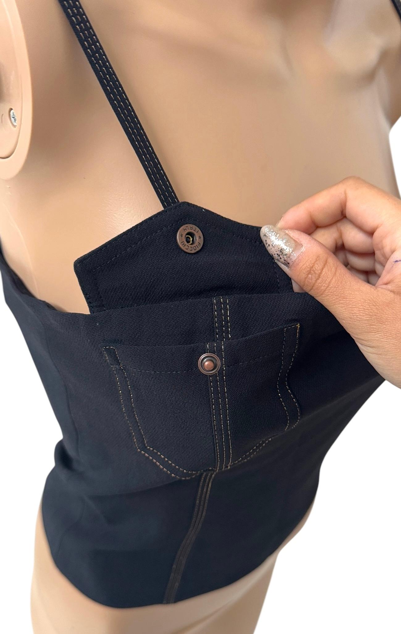 Ice Jeans by Iceberg Vintage Conjunto de 3 piezas de vaquero elástico negro en venta 8
