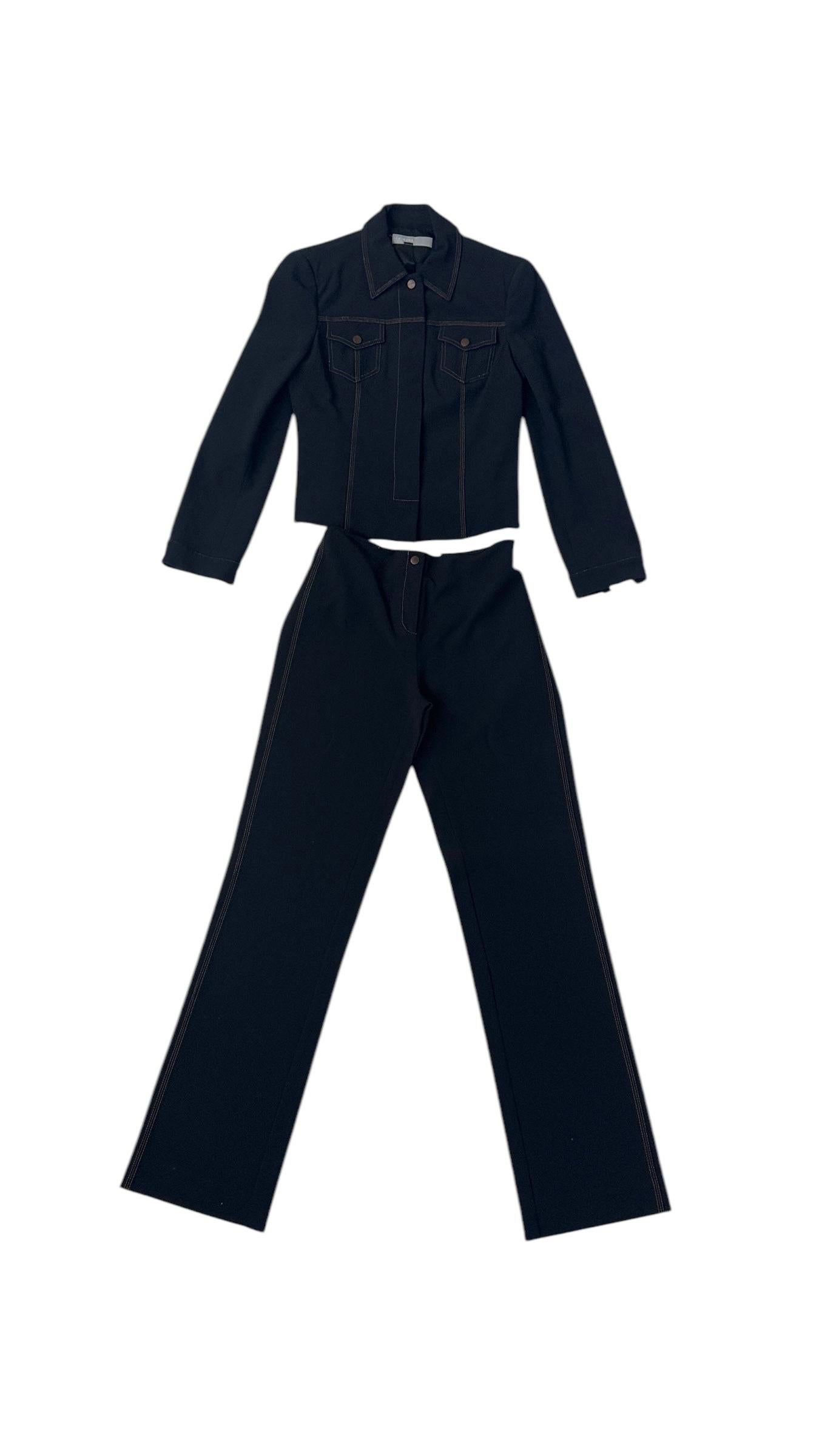 Ice Jeans by Iceberg Vintage Conjunto de 3 piezas de vaquero elástico negro Black en venta