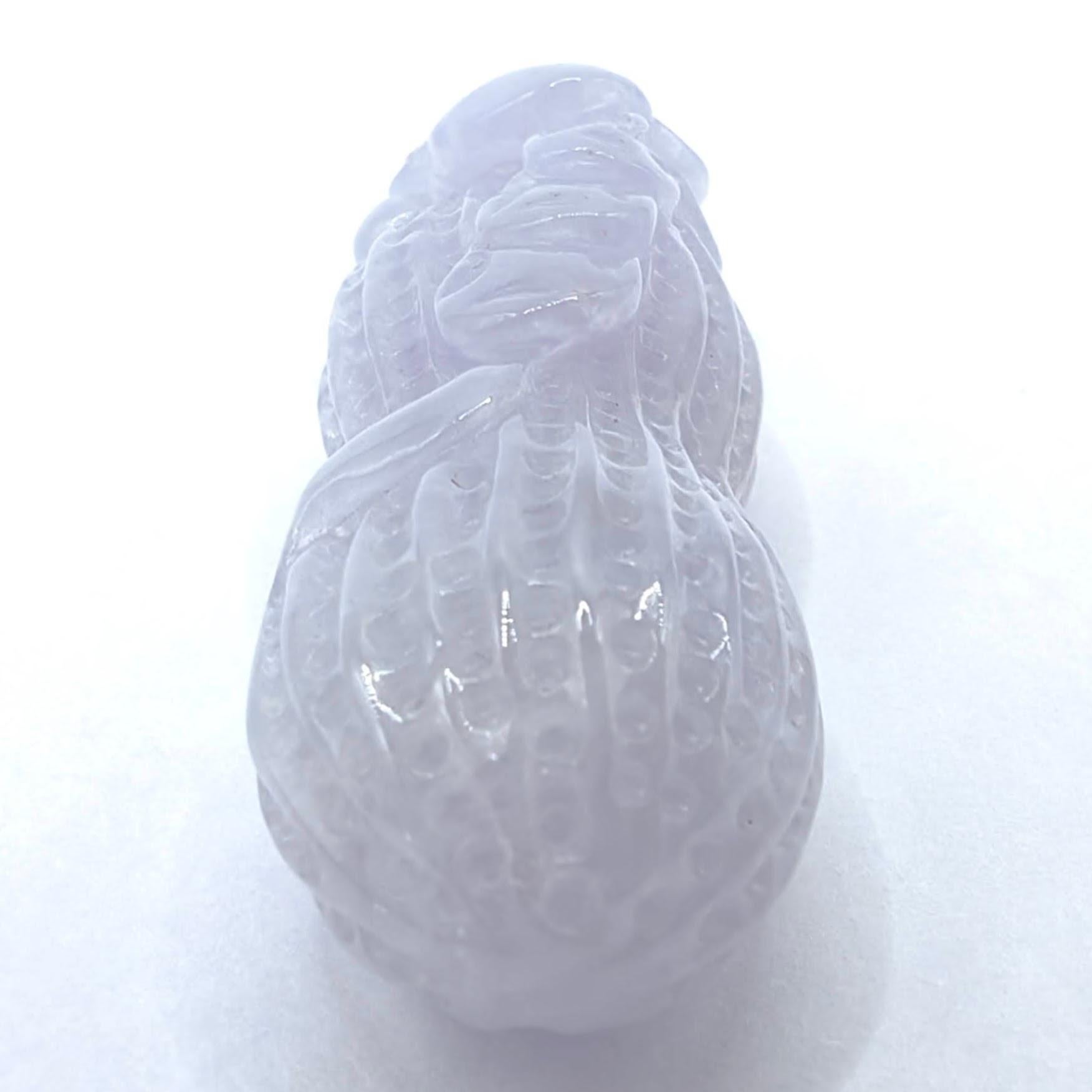 da uomo o donna Ciondolo di giadeite Ice Lavender Certificato - Corde per collane o cappio in oro 18k in vendita
