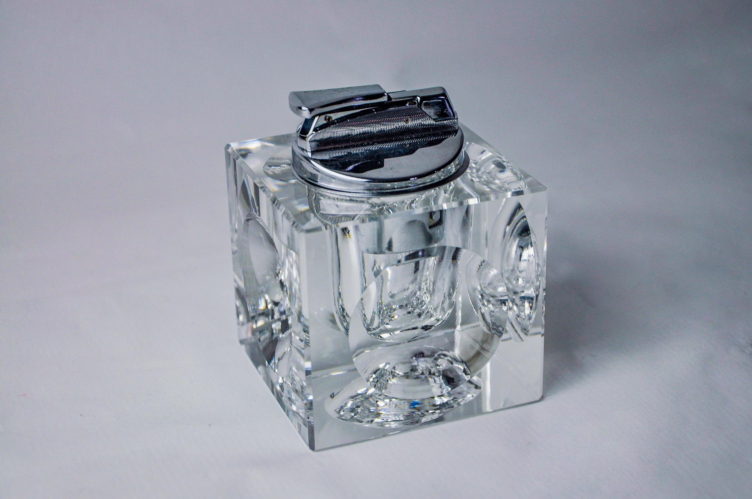 Ice lighter by Antonio Imperatore, murano glass, Italy, 1970 In Good Condition For Sale In BARCELONA, ES