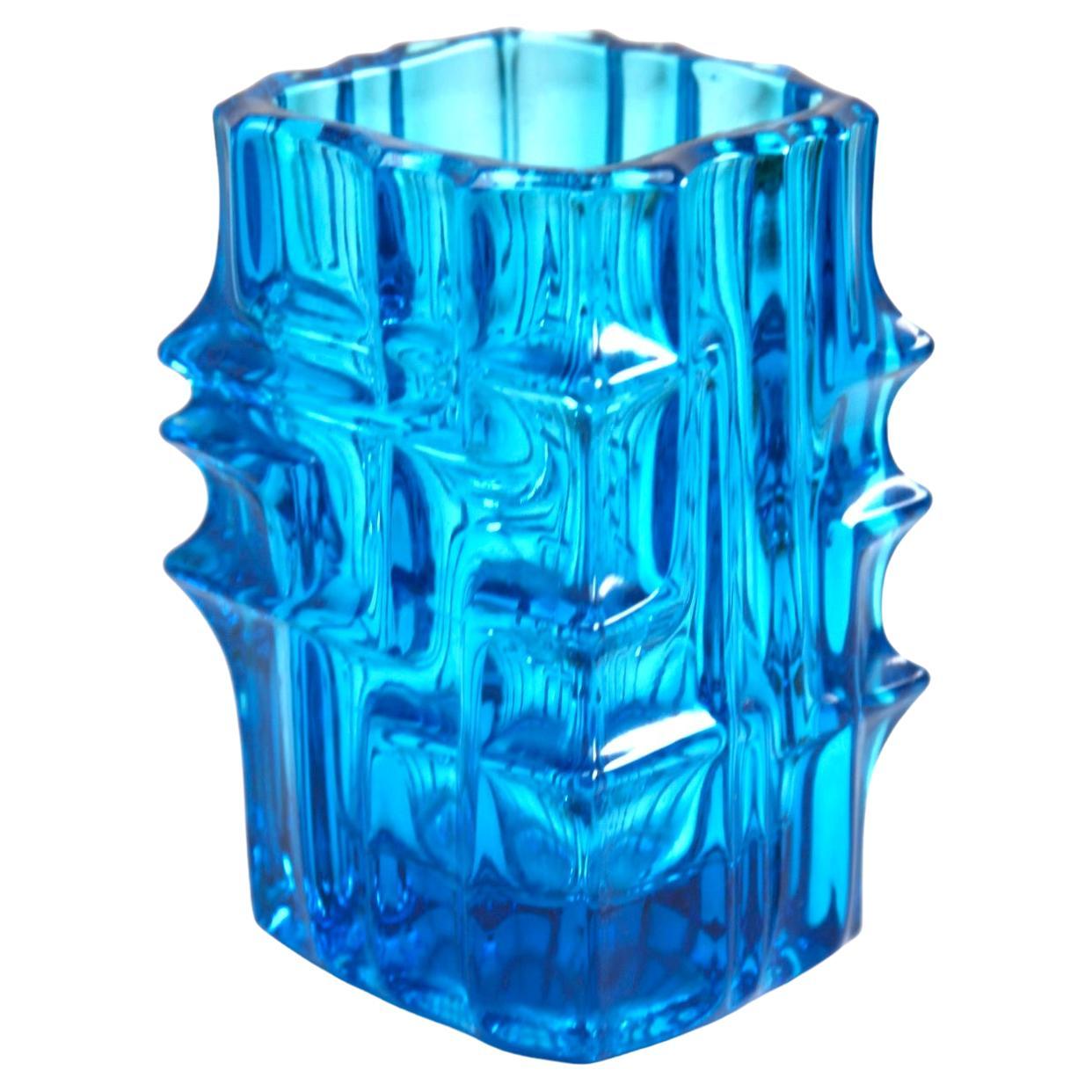 Vase à fond de glace 617 de Vladislaw Urban pour Rosice Glass de Tsjechoslowakia, 1968