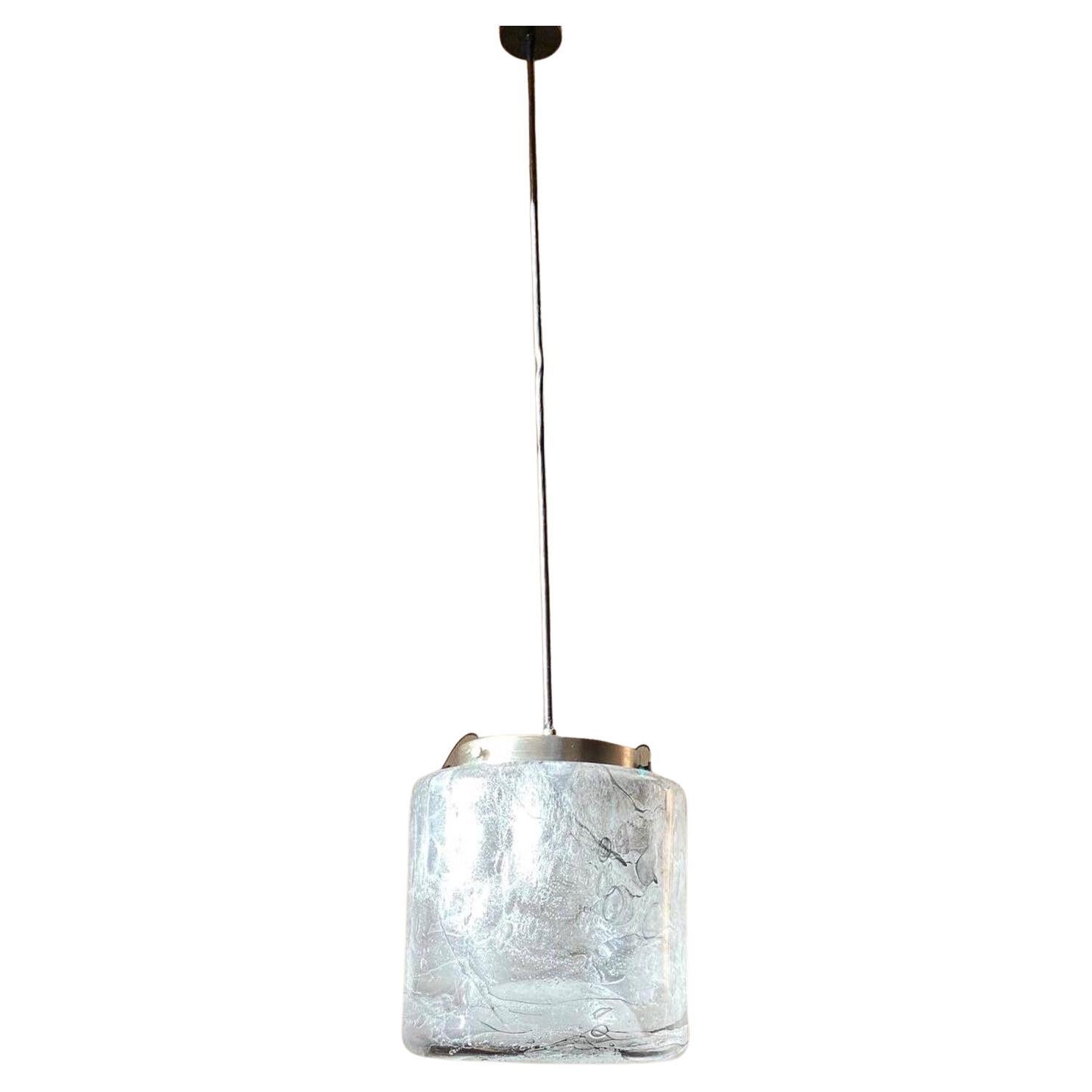 Ice Murano Glass Pendant Light  Dve Denmark Lighting For Sale
