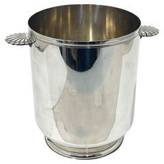 Retro Ice or champagne bucket by Christofle silver plated, France, Mid-20th Century