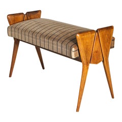 Ice Parisi in the Style Italian Mid Century Bench from the Fifties