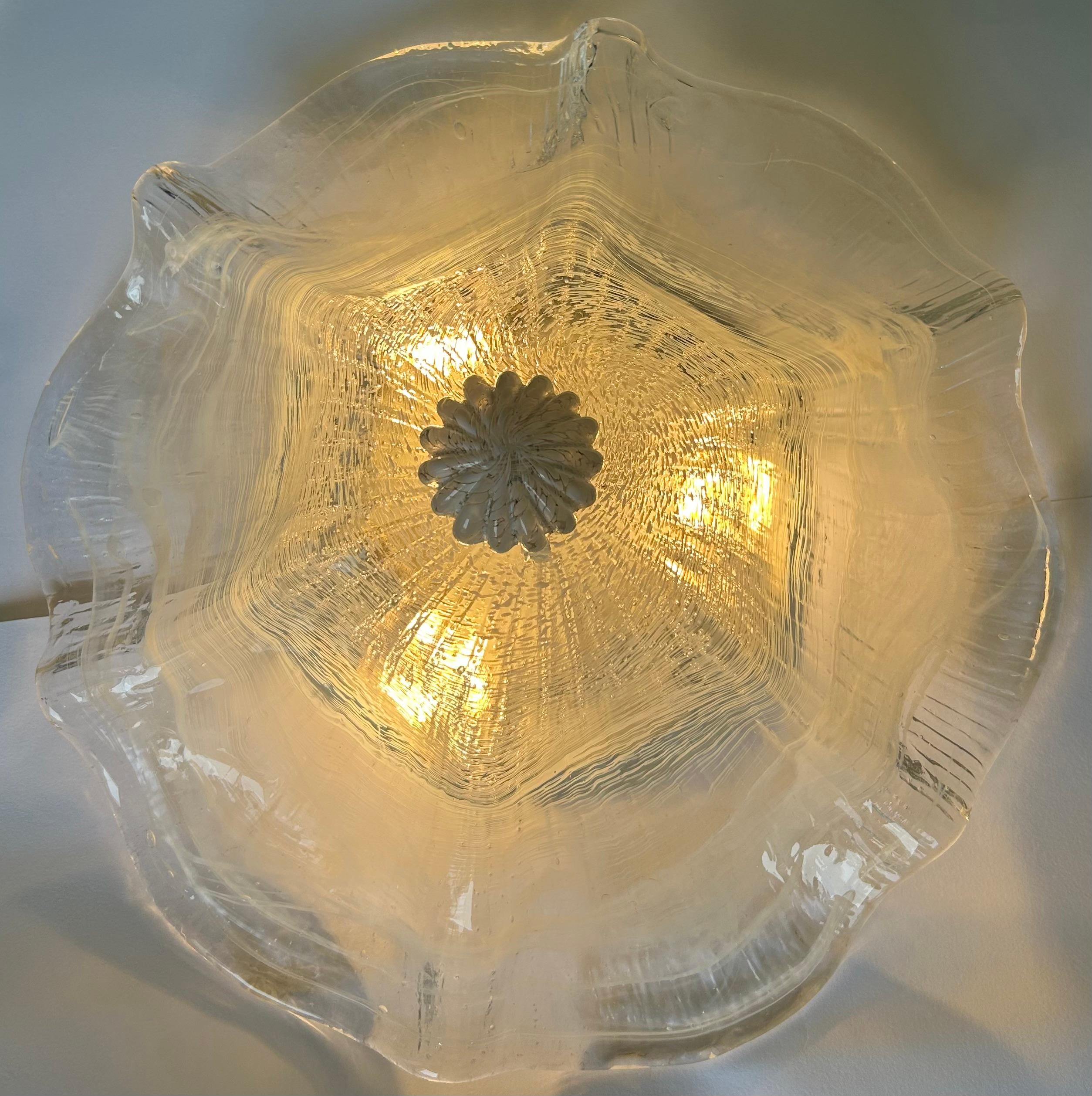 Ice Queen, Gorgeous Murano Ceiling Light, 1990's in vendita 3