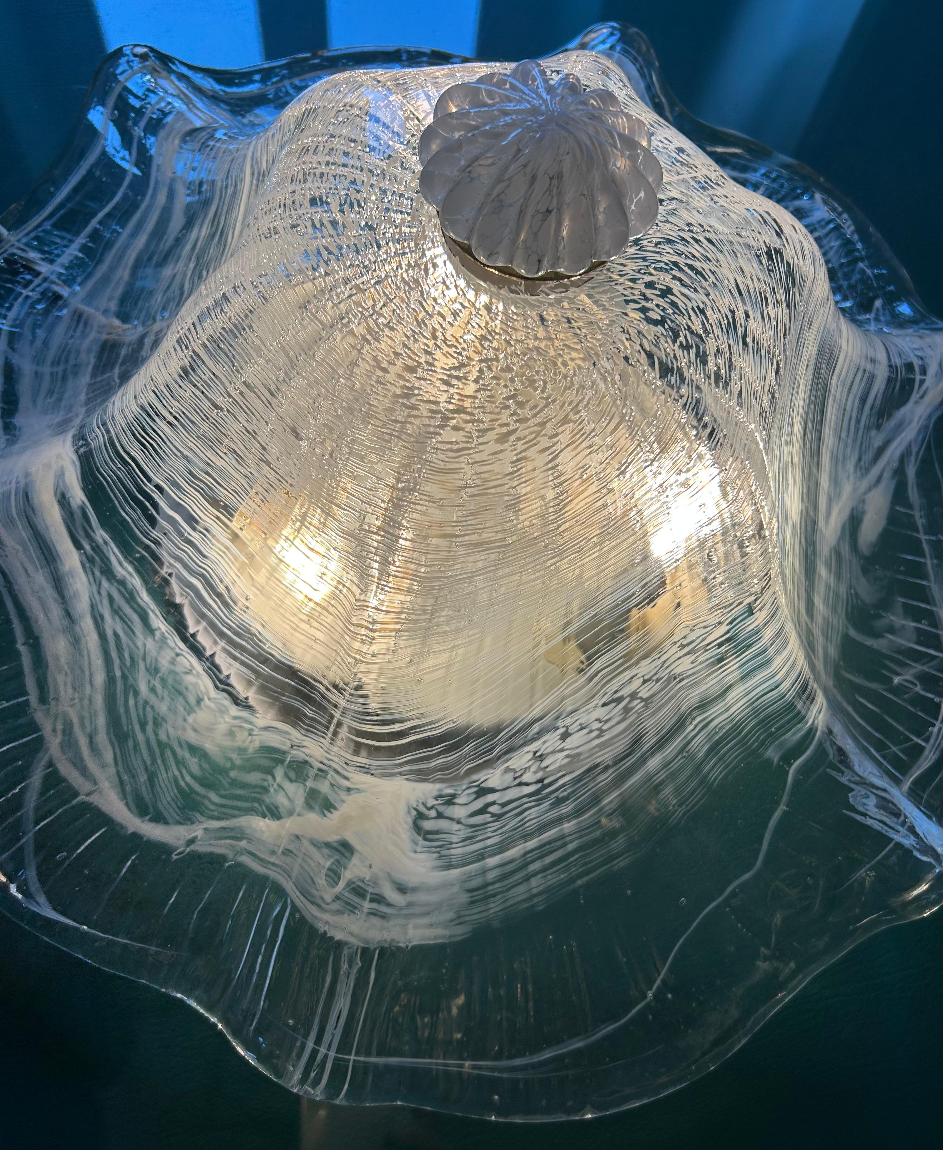 Ice Queen, Gorgeous Murano Ceiling Light, 1990's in vendita 1