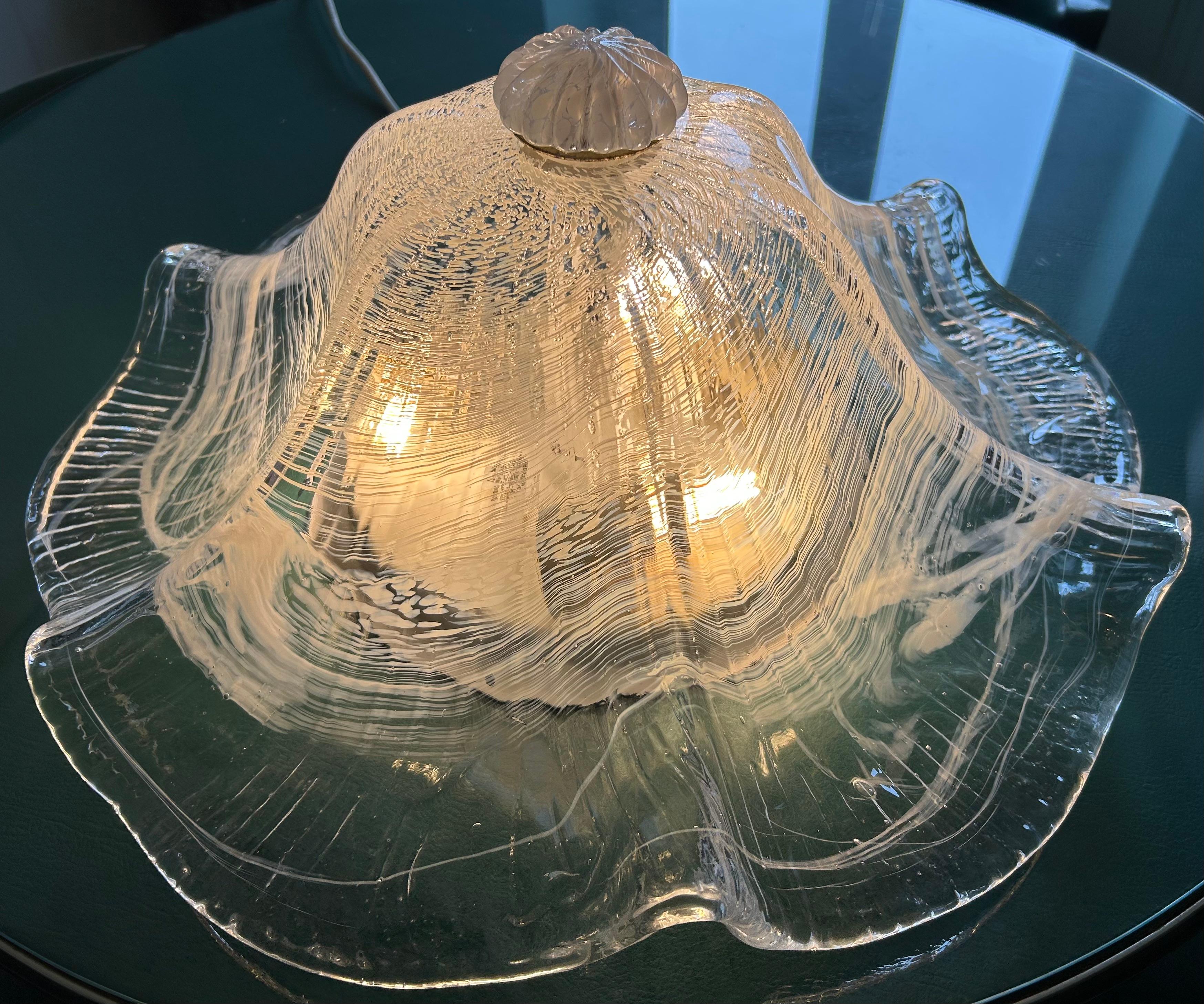 Fatto a mano Ice Queen, Gorgeous Murano Ceiling Light, 1990's in vendita
