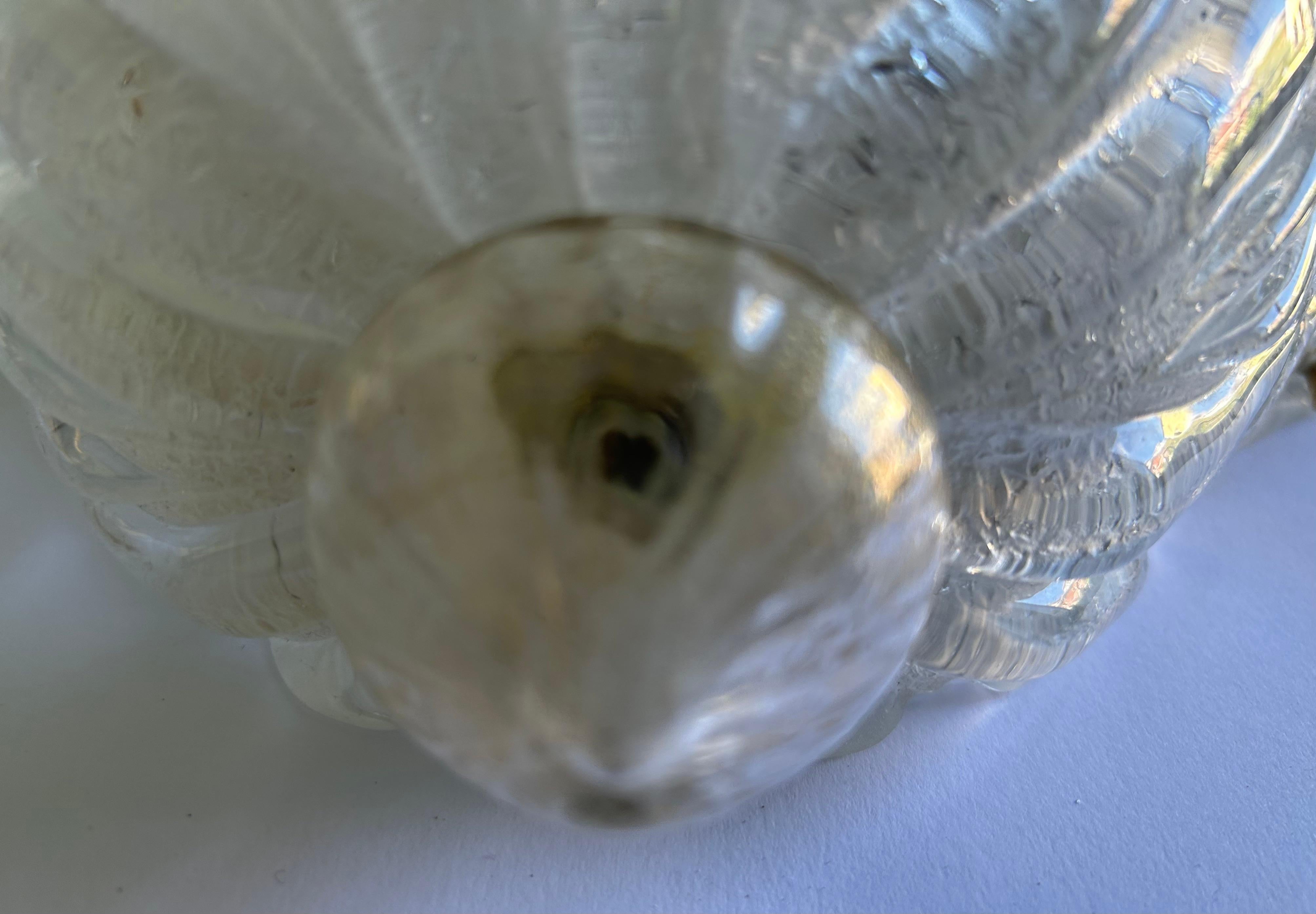 Regina dei ghiacci, plafoniera in vetro di Murano e coppia di appliques, anni '80 in vendita 7