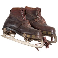 Antique Ice Skates, Switzerland, Early 1900
