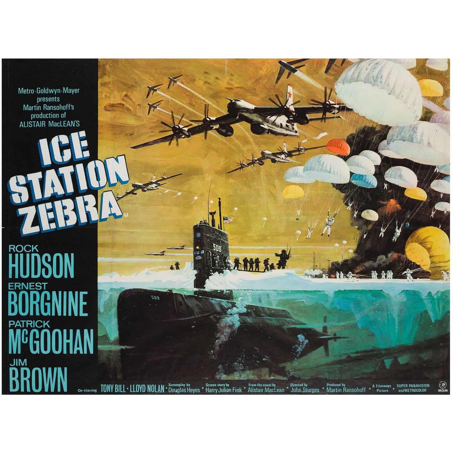 Ice Station Zebra Uk Film Poster Bob Mccall 1968 At 1stdibs