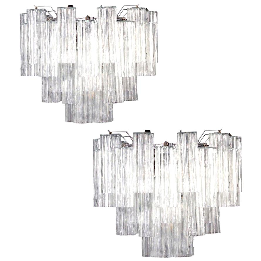 Lampadario in vetro di Murano Ice Tronchi, 1980 in vendita 4