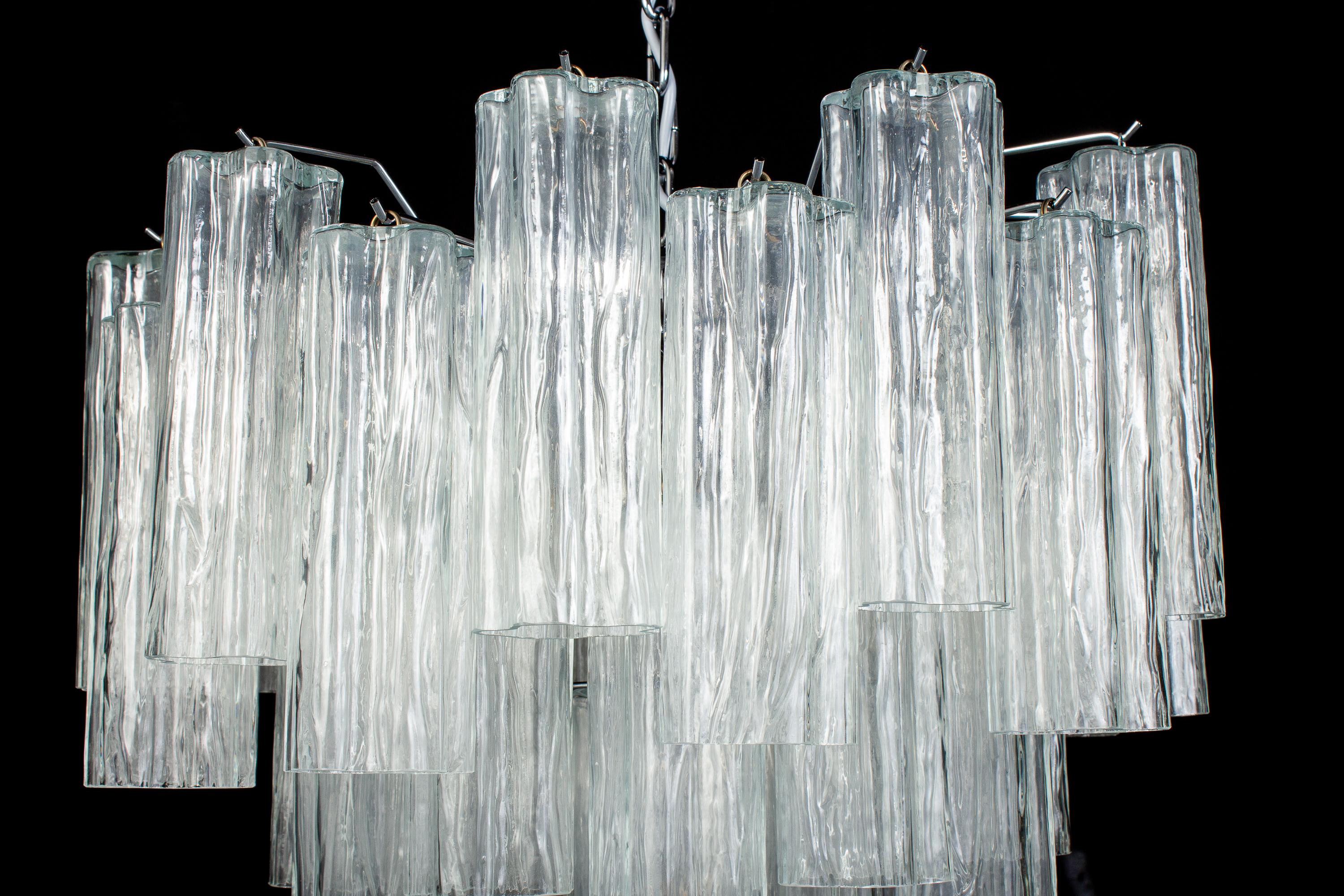 Lampadario in vetro di Murano Ice Tronchi, 1980 in vendita 6