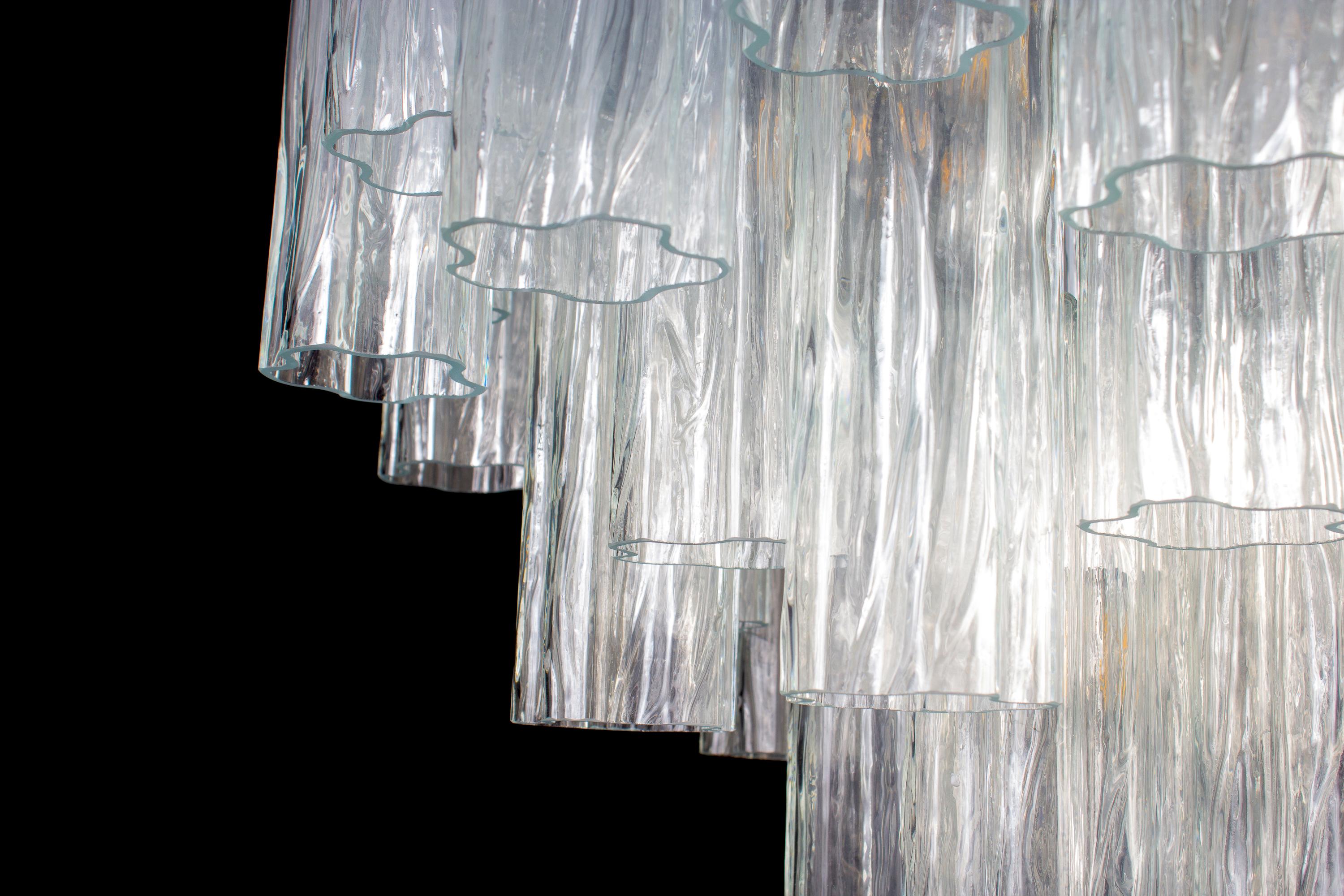 Lampadario in vetro di Murano Ice Tronchi, 1980 in vendita 8