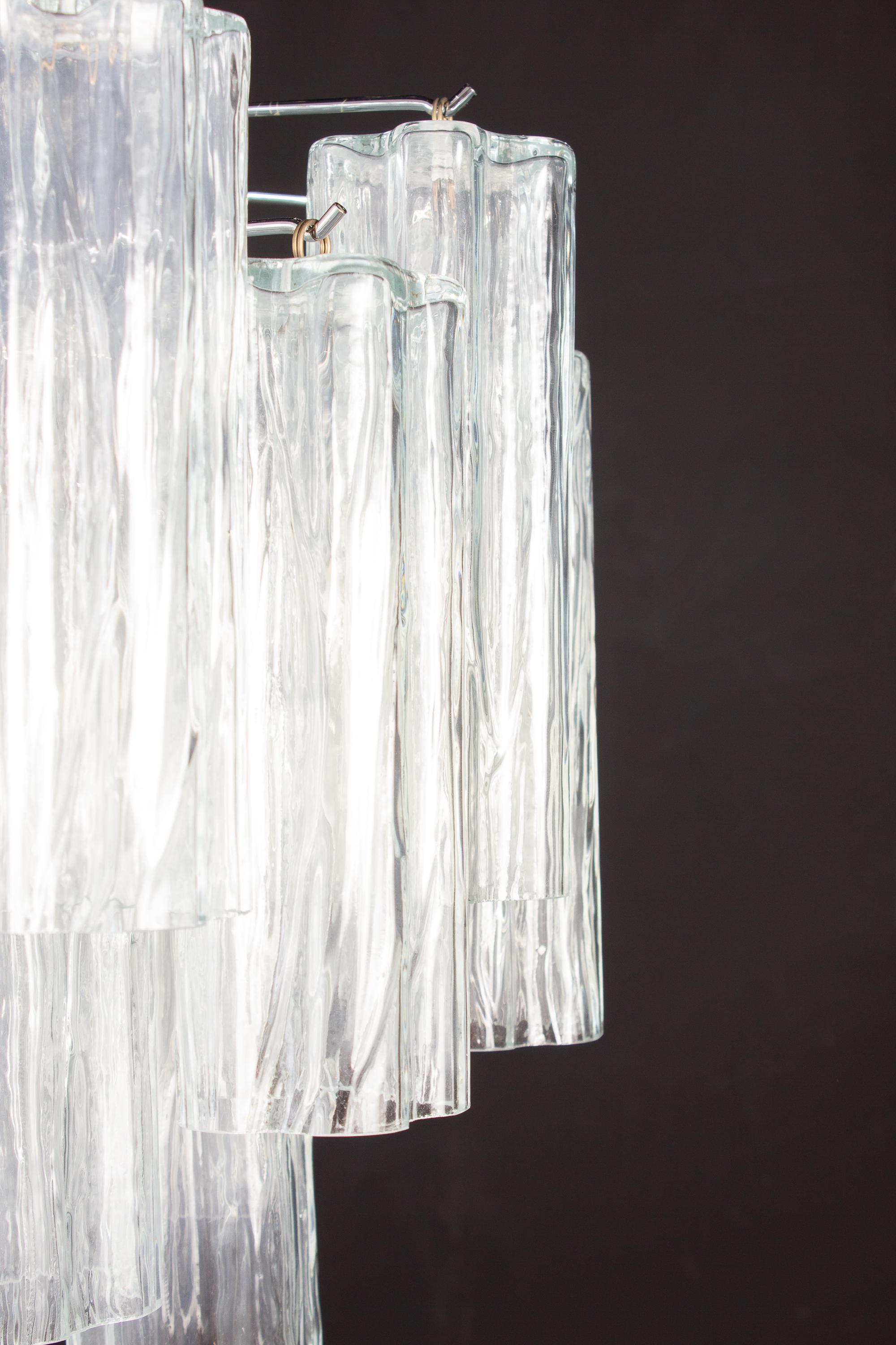 Lampadario in vetro di Murano Ice Tronchi, 1980 in vendita 9