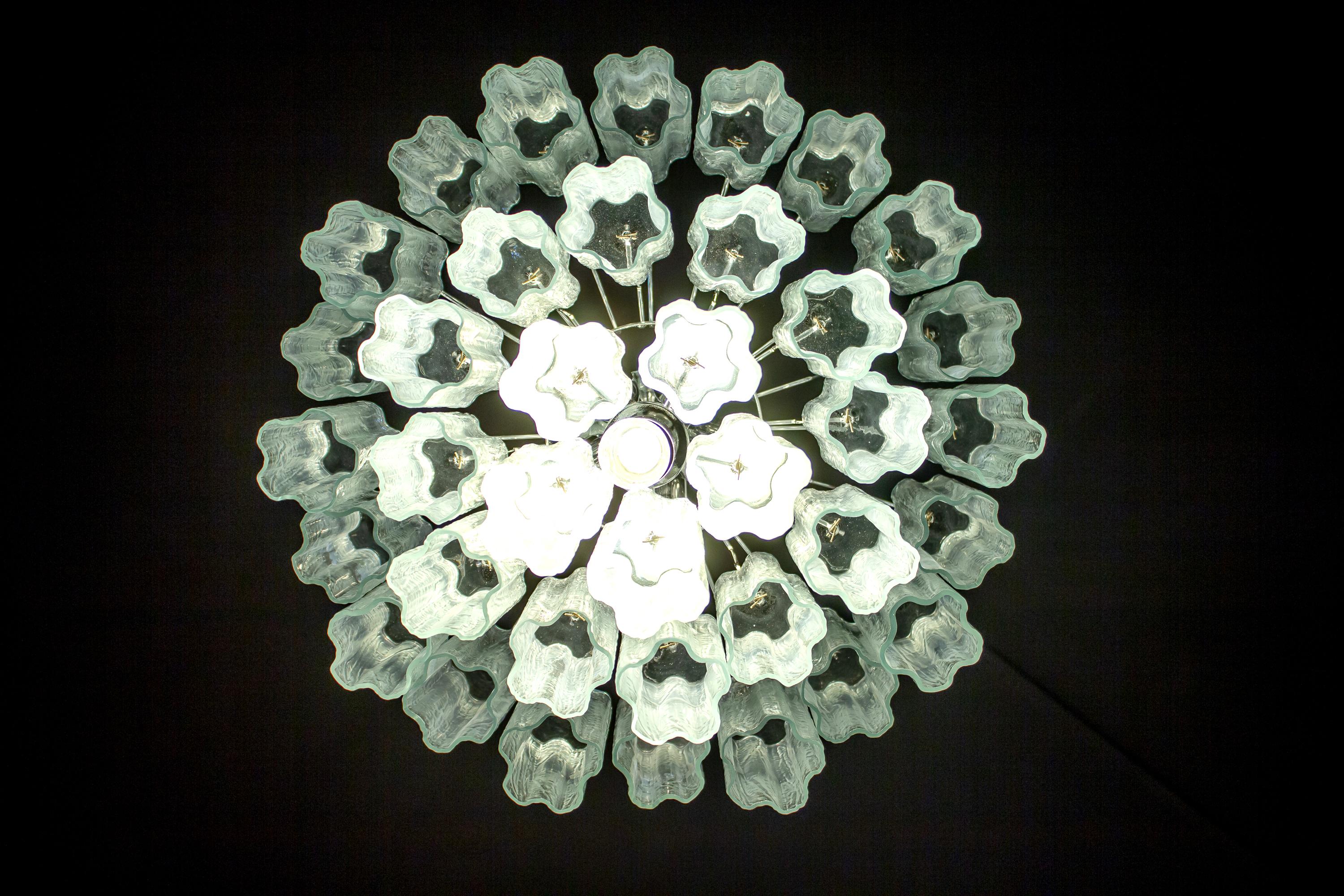 Lampadario in vetro di Murano Ice Tronchi, 1980 in vendita 2
