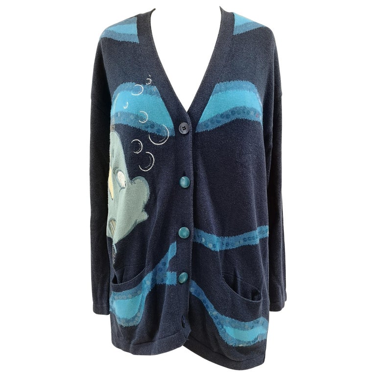 Iceberg blue fish sweater For Sale at 1stDibs