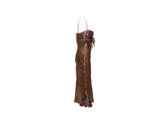 Iceberg Brown & Multicolor Silk Slip Dress
