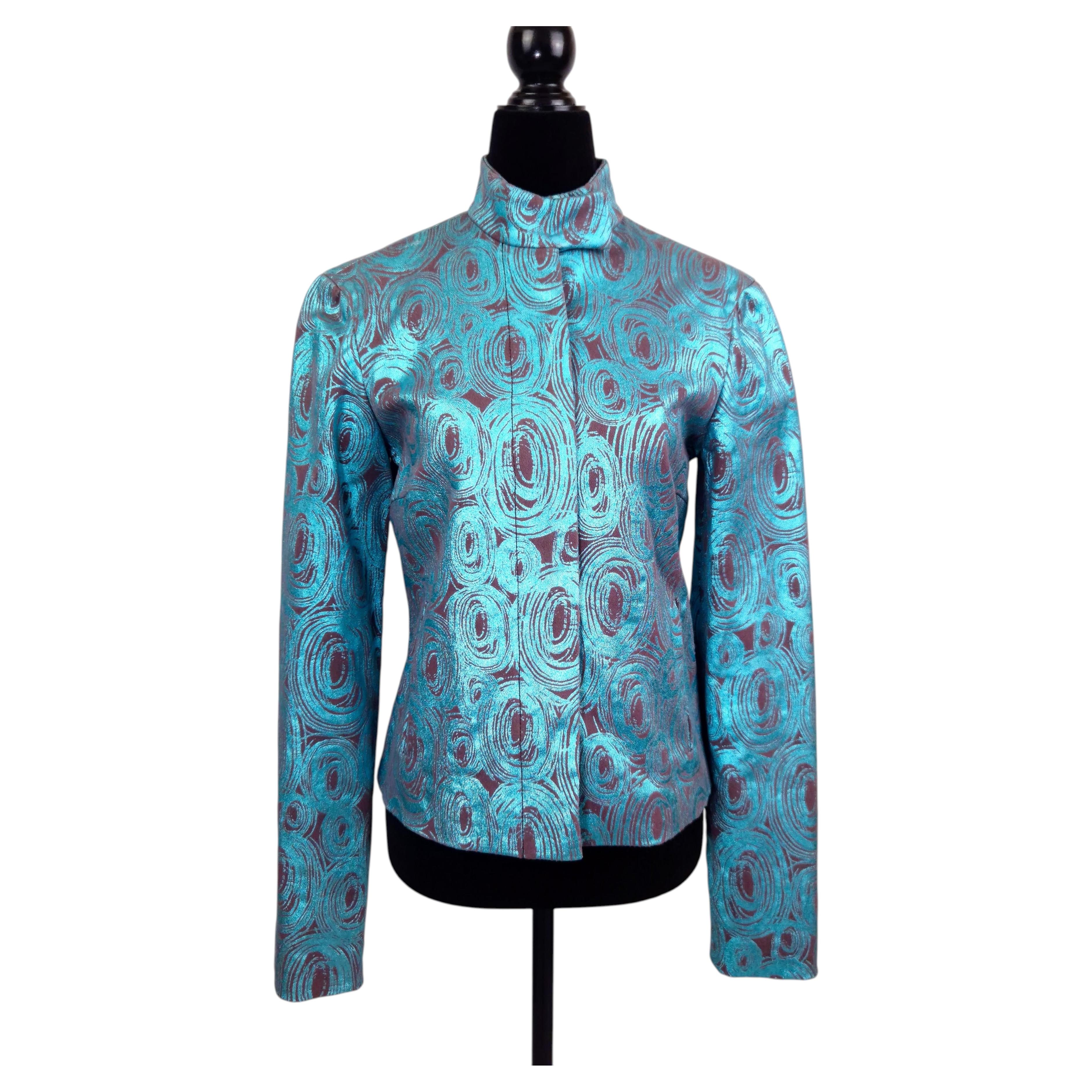 Iceberg jacket turquoise metallic iridescent fall/winter 2000