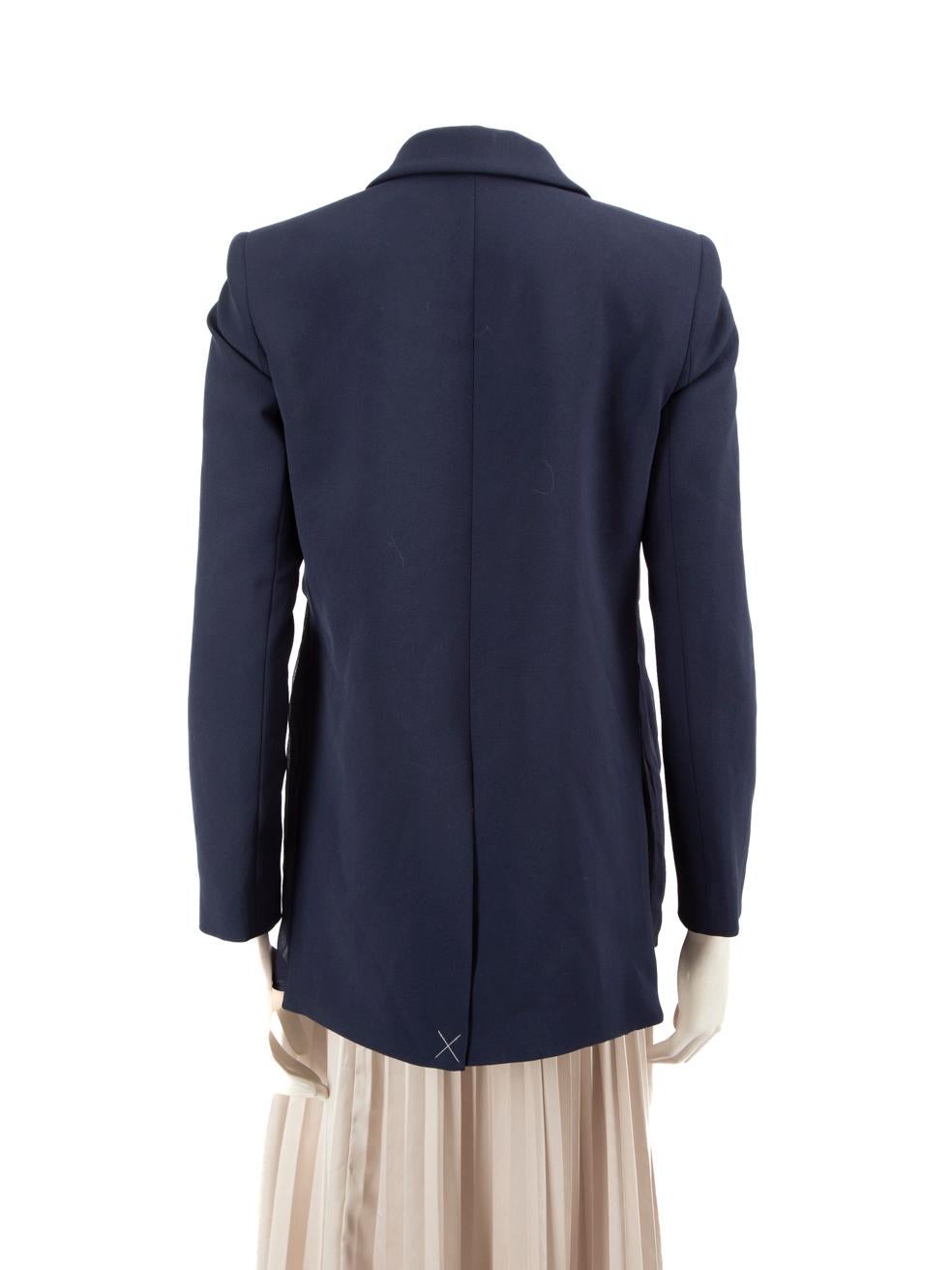 Black Iceberg Navy Gathered Panel Blazer Size S