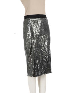 Iceberg Silver Sequin Knee-length Skirt Size S