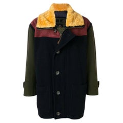 Iceberg Vintage Multicolor wool 80s jacket with suede details