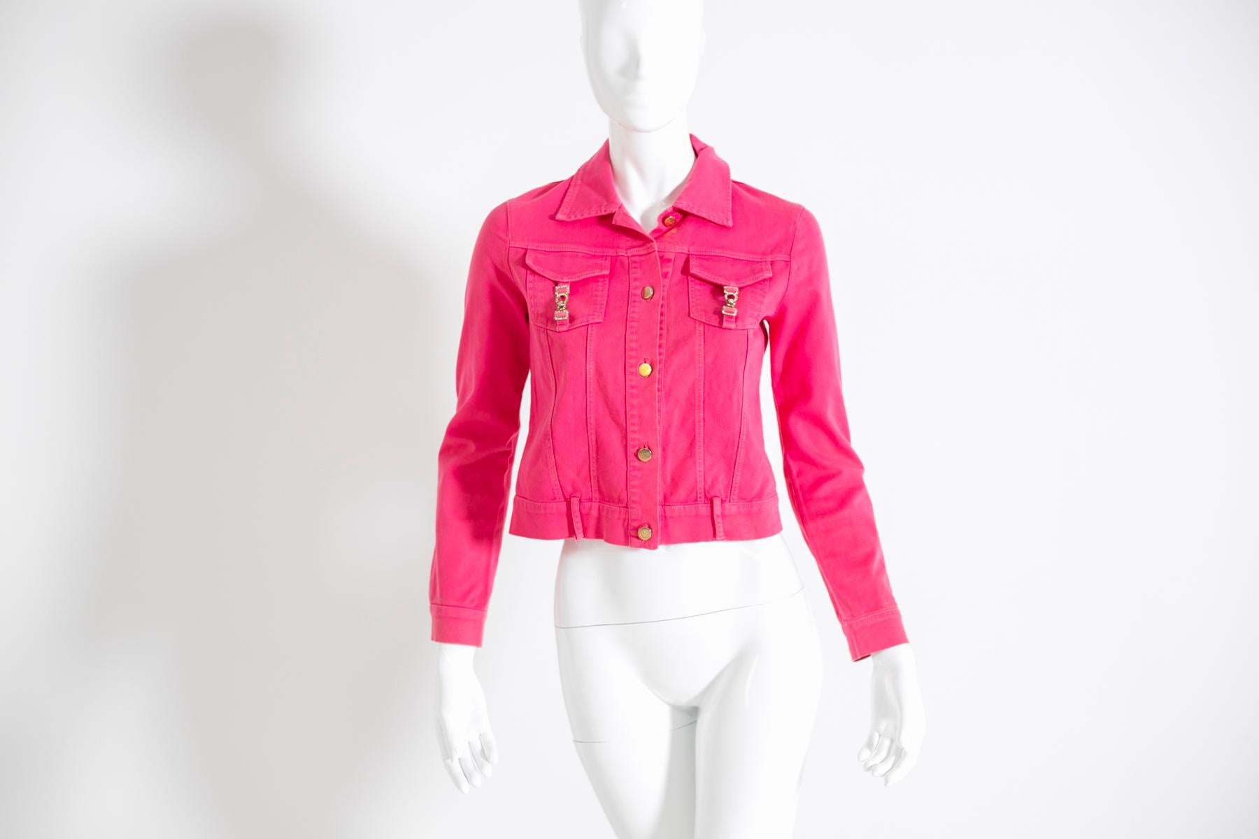 Women's Iceberg Vintage Short Jacket in Fuchsia Cotton For Sale