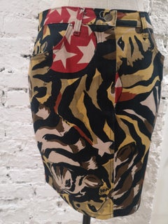 Iceberg Zebra cotton skirt