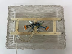 Iced Murano Glass ceiling lamp / wall lamp , 1970’s