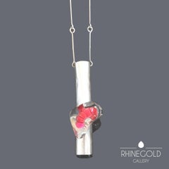 ‘Iceheart’ Björn Weckström for Lapponia Modernist Acrylic Silver Pendant Finland