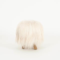 Icelandic Sheepskin Gilt Branch Stool