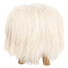 Icelandic Sheepskin Gilt Branch Stool