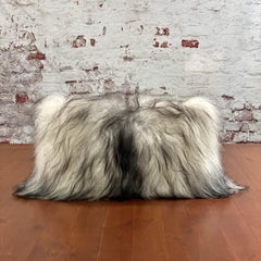 Shaggy Pillow Lumbar - Icelandic Sheepskin Natural Grey 10x28"
