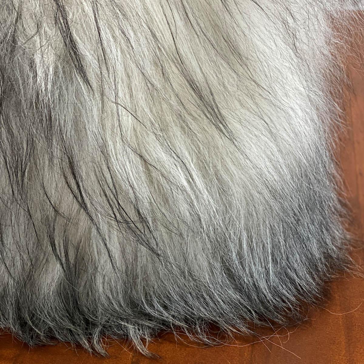 Shaggy Pillow Lumbar - Icelandic Sheepskin Natural Grey 10x28