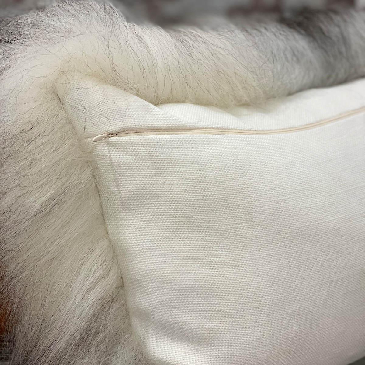 Shaggy Pillow Lumbar - Icelandic Sheepskin Natural Grey 10x28