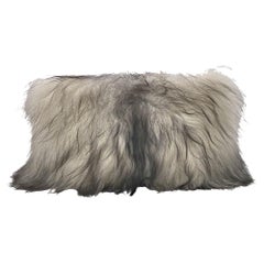 Shaggy Pillow Lumbar - Icelandic Sheepskin Natural Grey 10x28"