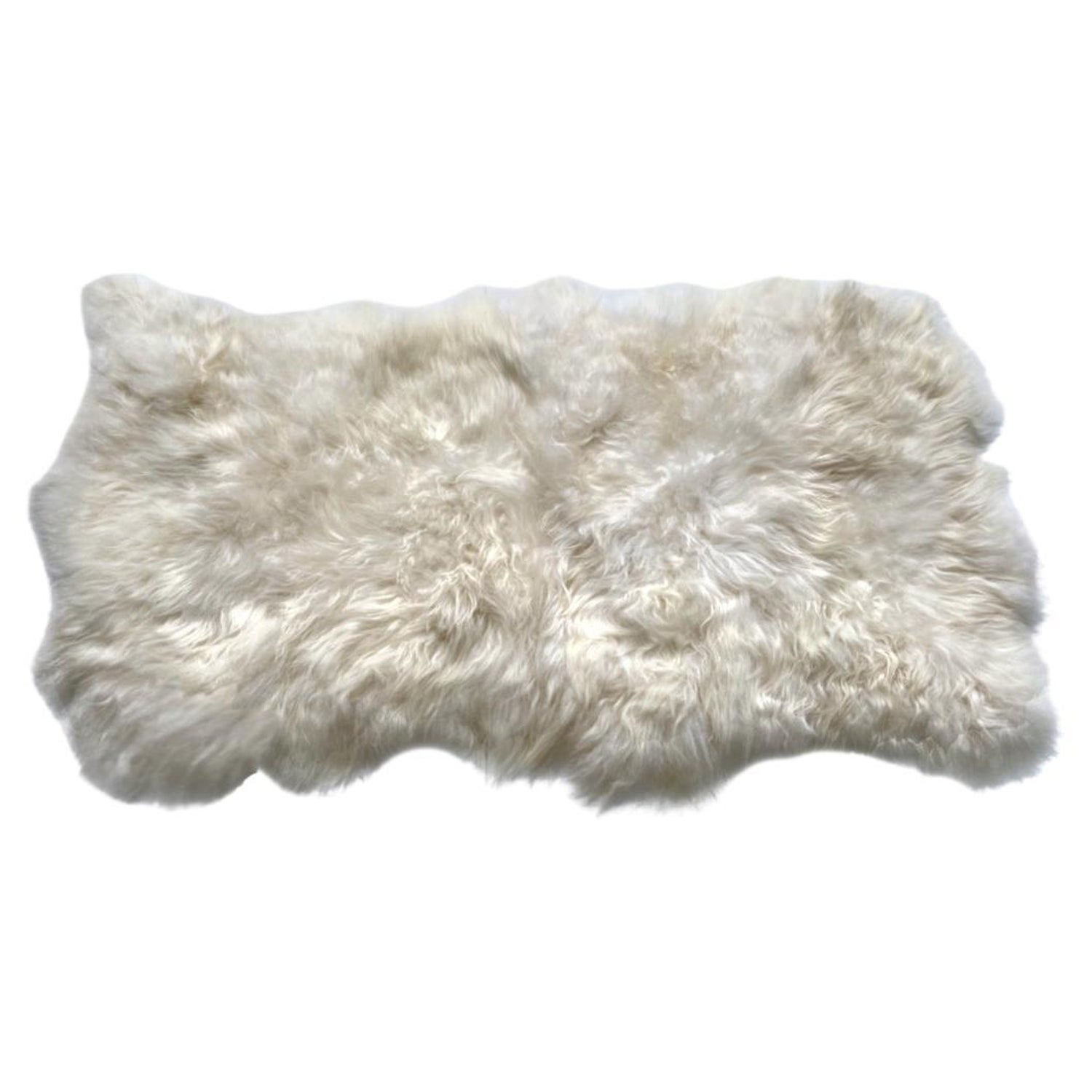 Icelandic Sheepskin Rug Natural White For Sale at 1stDibs