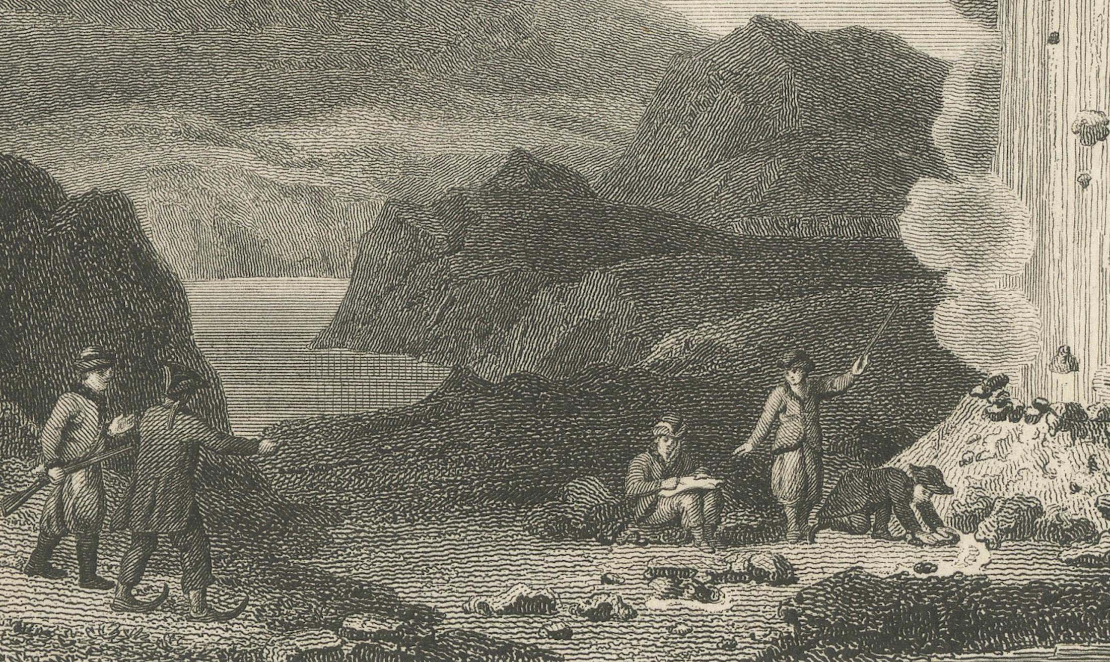 Engraved Iceland's Fire and Ice: Rare Engravings of a Volcanic Wonderland, 1820 For Sale