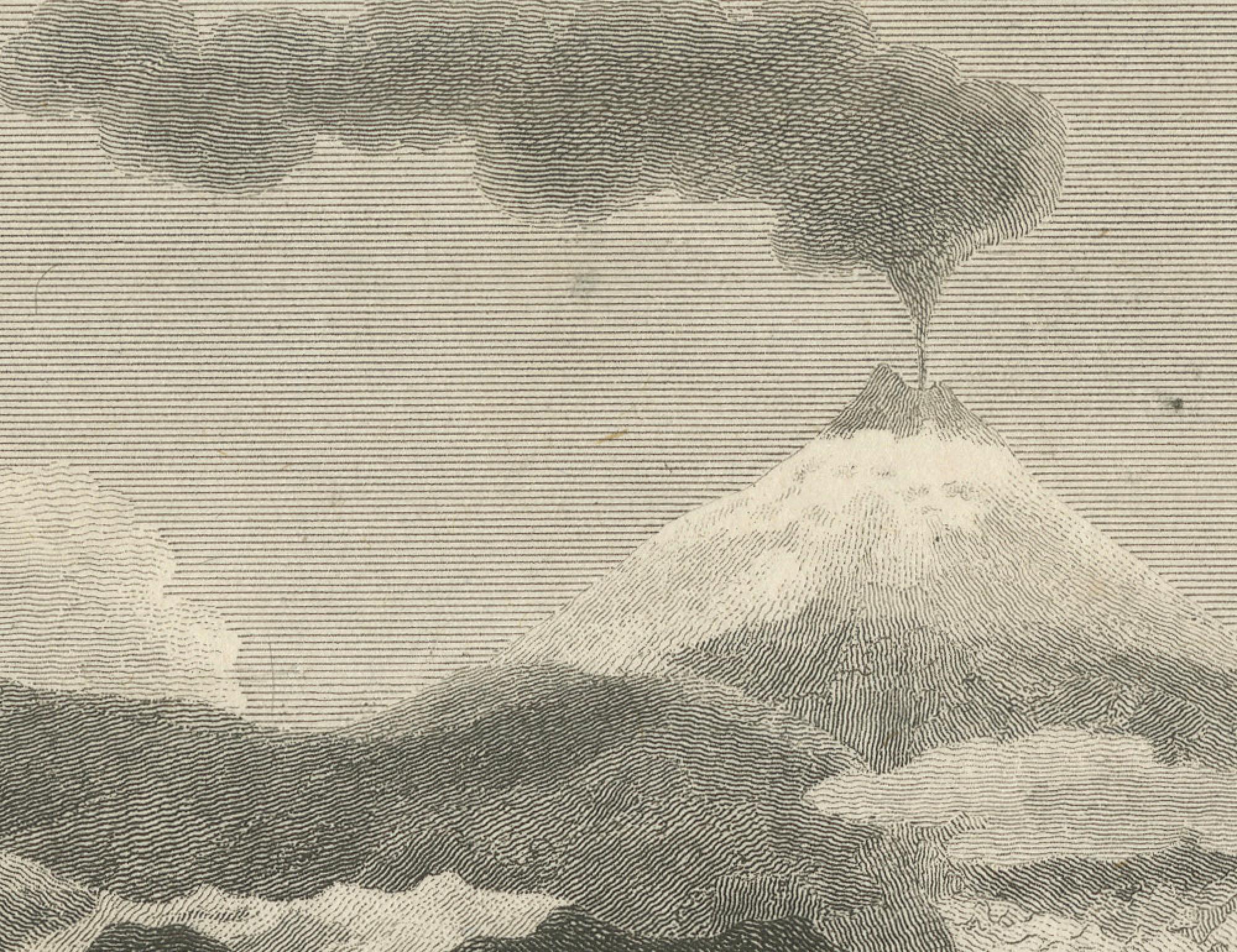 Iceland's Fire and Ice: Rare Engravings of a Volcanic Wonderland, 1820 In Good Condition For Sale In Langweer, NL