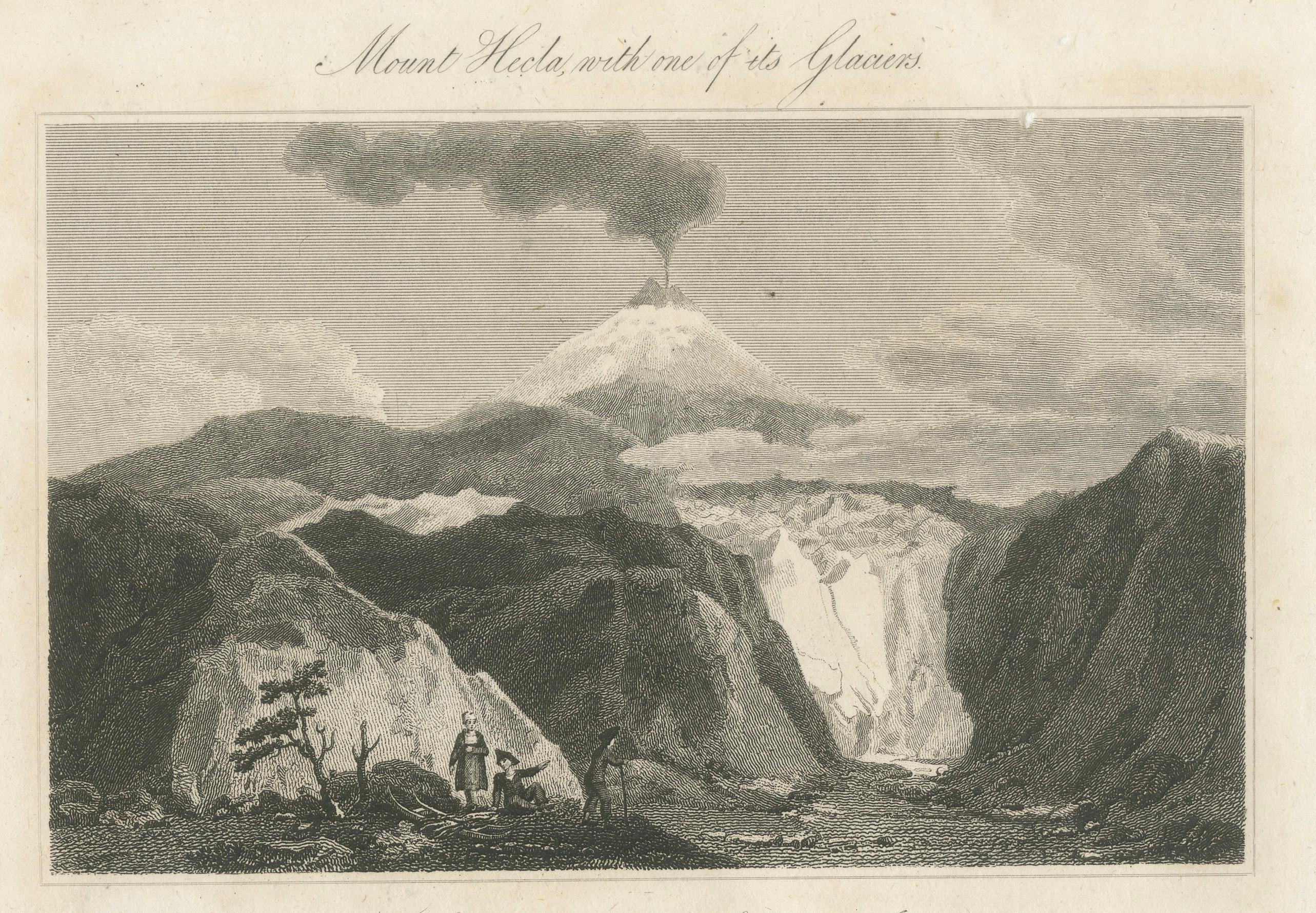 Iceland's Fire and Ice: Rare Engravings of a Volcanic Wonderland, 1820 For Sale 1