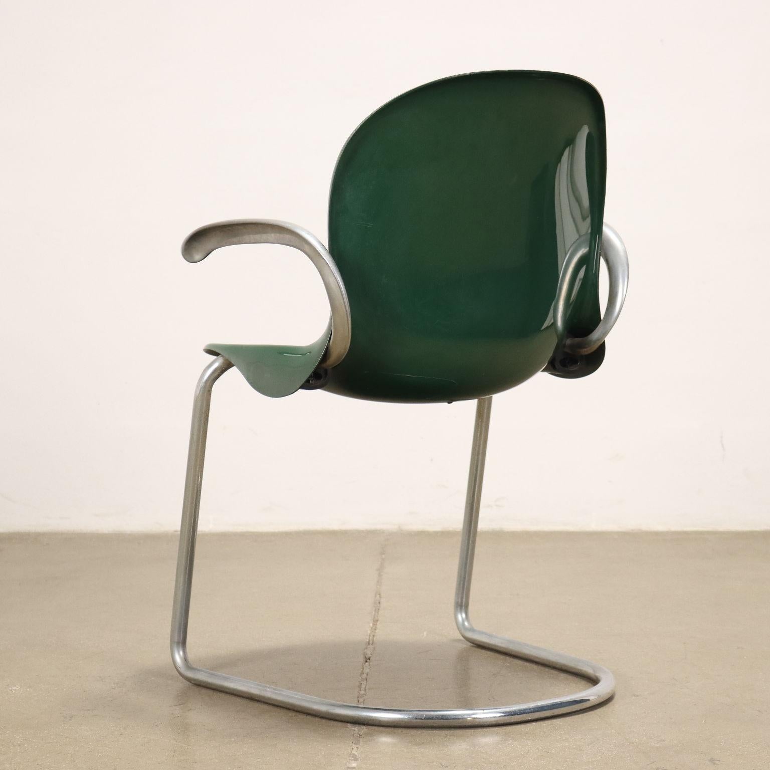 Polychromed ICF Cadsana Chair by P. Luigi Gianfranchi ABS, Italy, 1970s-1980s 