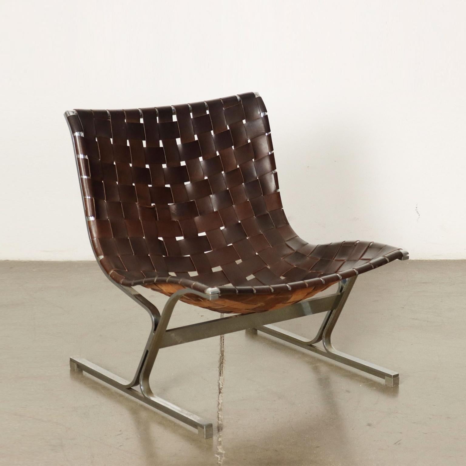 ICF Italia PLR 1 Armchair by R. Littel Leather, Italy, 1960s 2