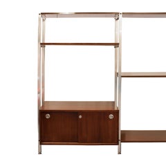 ICF Padova Office Modular Steel Wood Italian Shelf, Italy, 1970