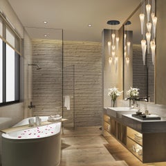 ICICLE Artisanal Hand-Blown Glass Chandelier, 9 Crystal Flakes Pendants LED