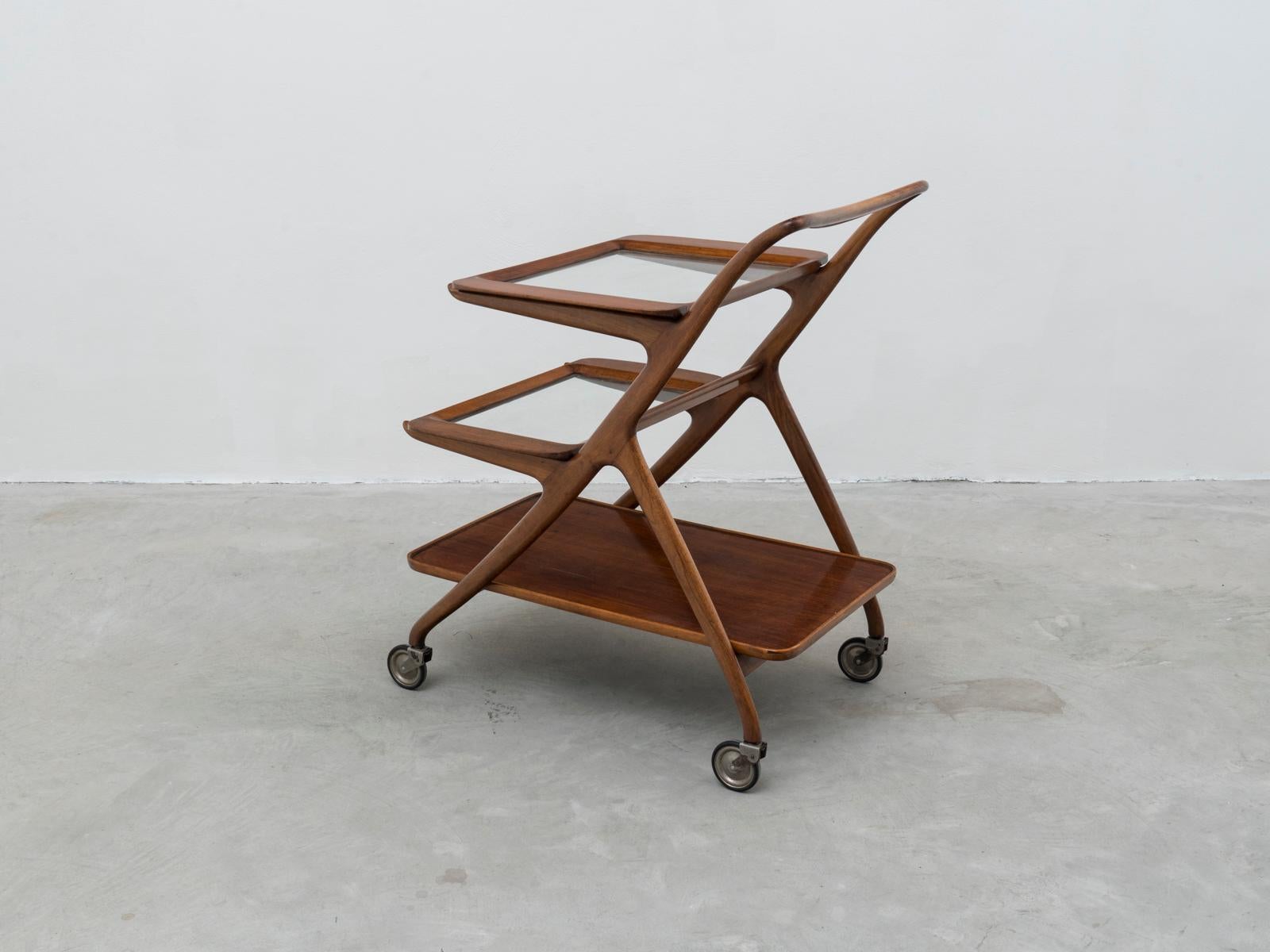 Italian Ico and Luisa Parisi Model 65 Midcentury Serving Cart for De Baggis, 1952 For Sale