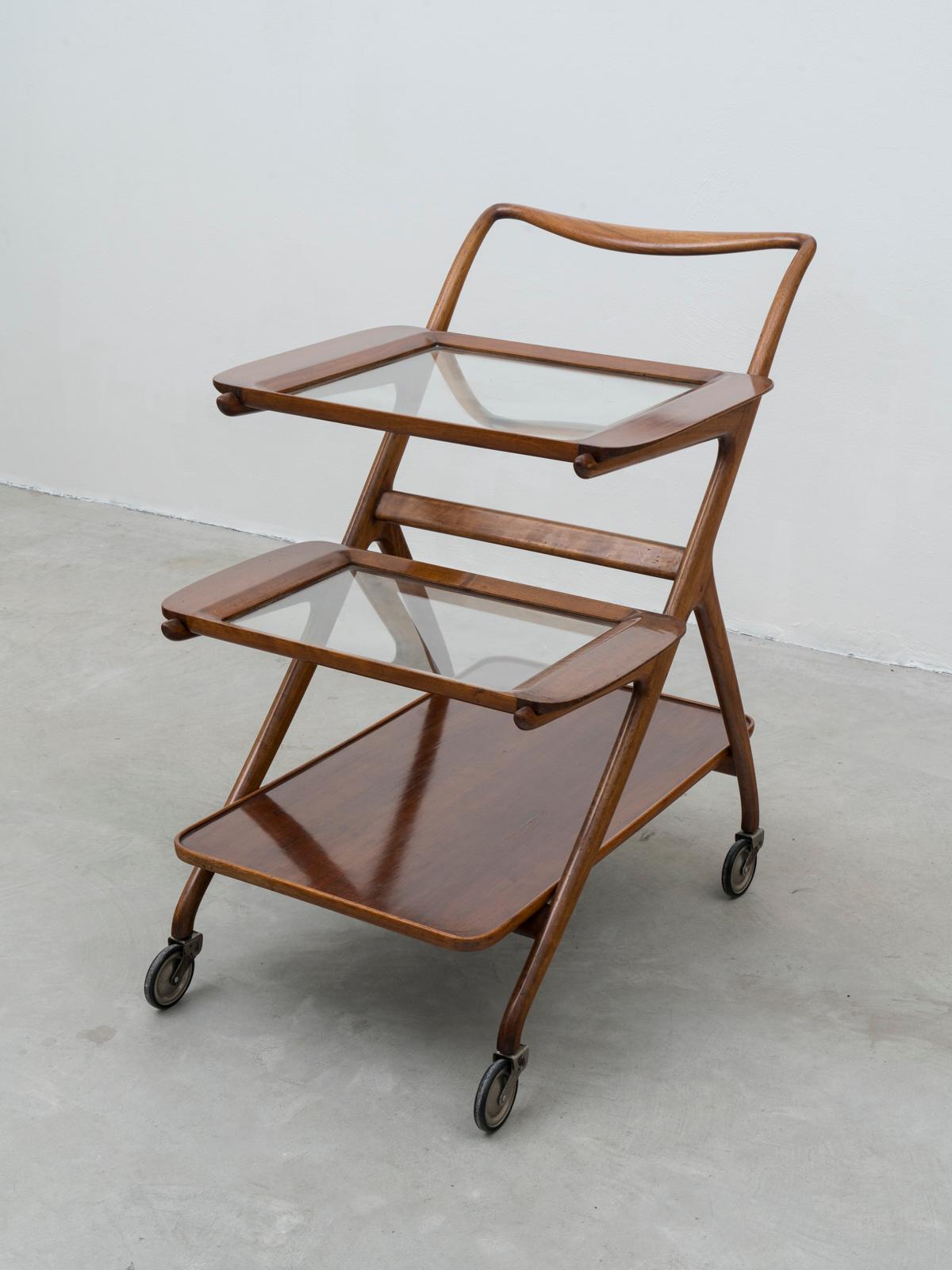 Mid-20th Century Ico and Luisa Parisi Model 65 Midcentury Serving Cart for De Baggis, 1952 For Sale