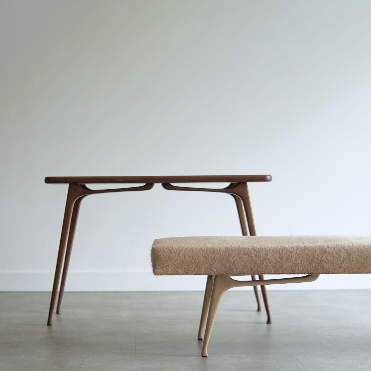 Table console ICO en noyer foncé en vente 5