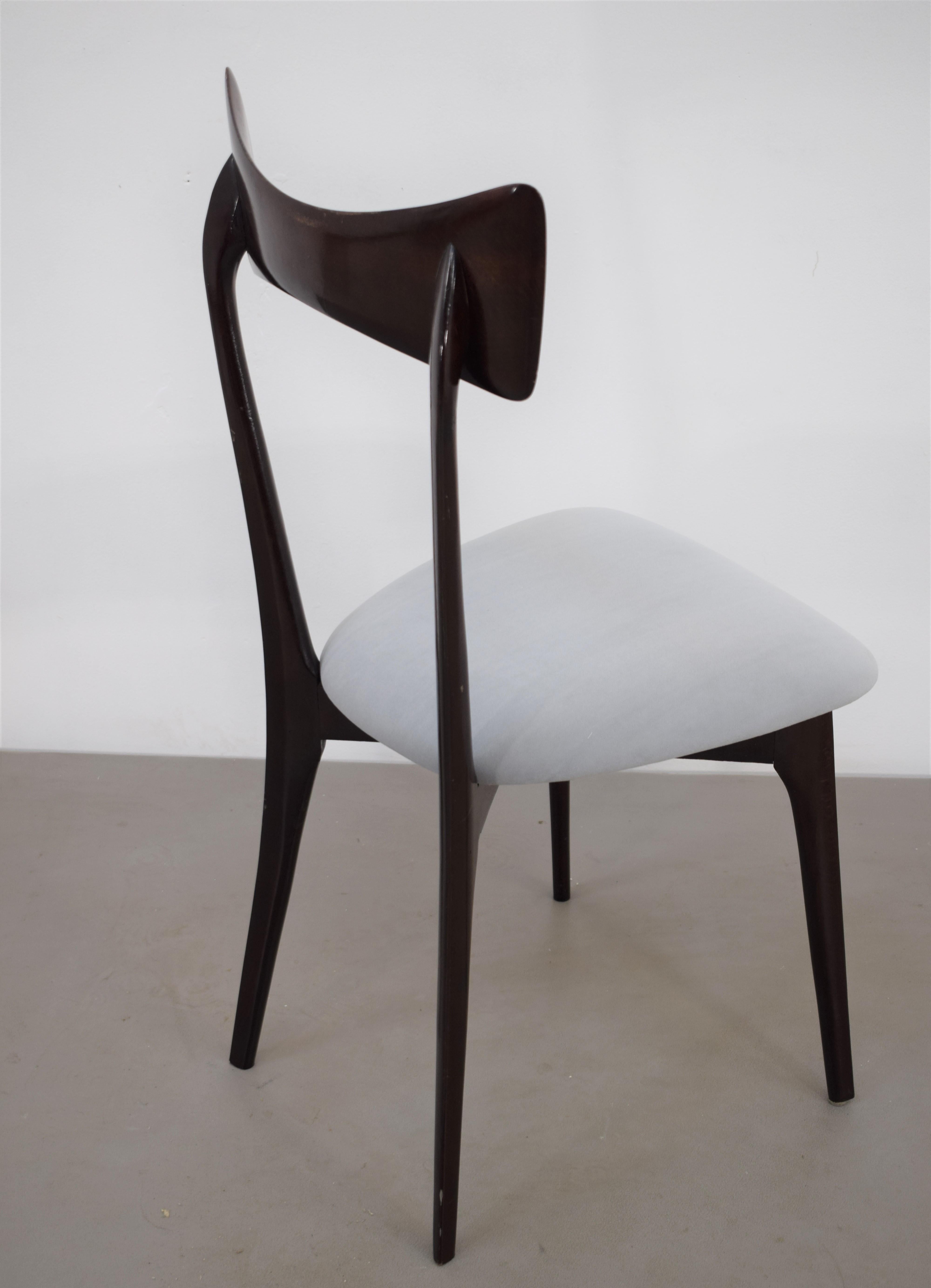 Italian Ico E Luisa Parisi for Ariberto Colombo, Set of Six Chairs, 1950s