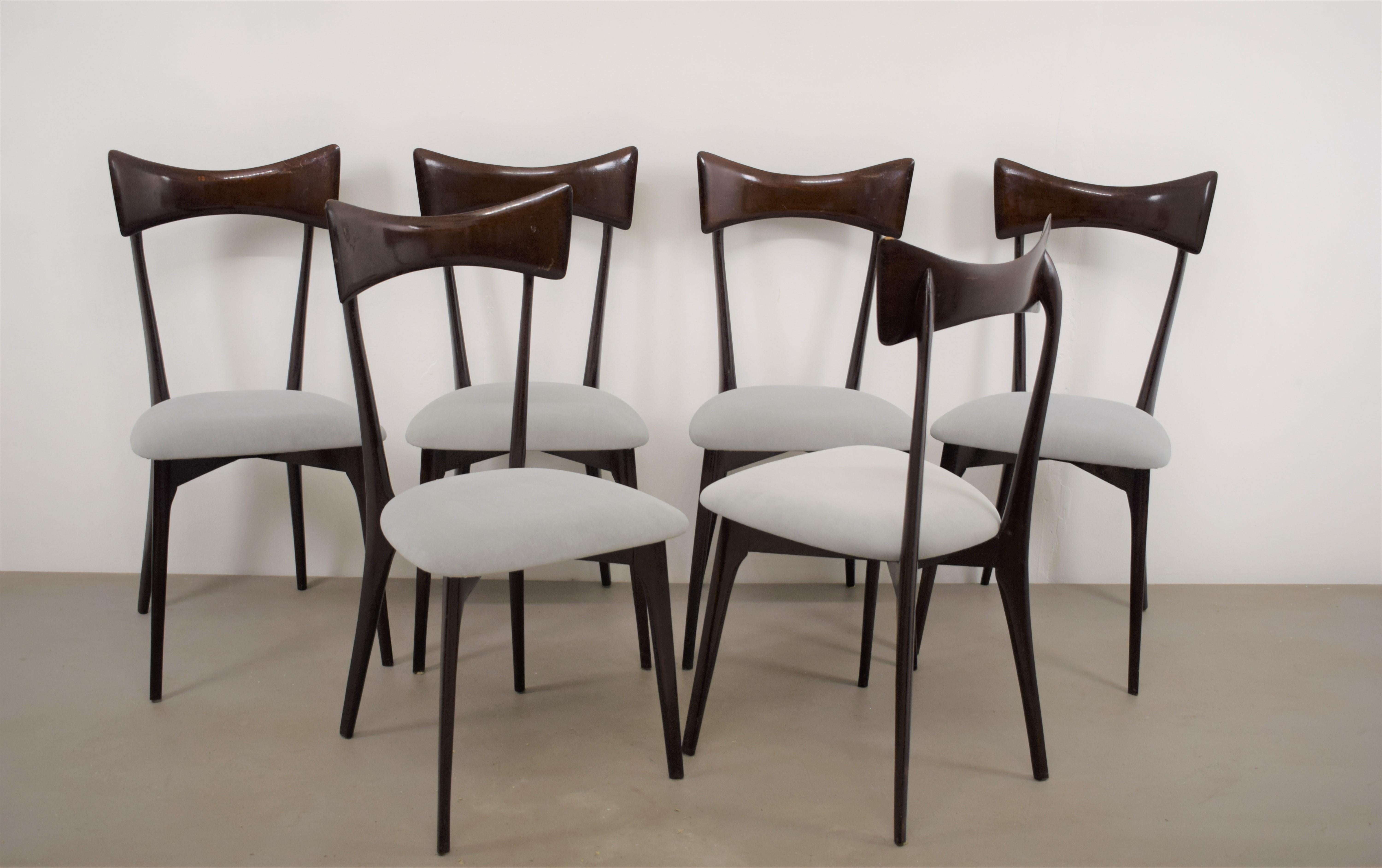 Ico E Luisa Parisi for Ariberto Colombo, Set of Six Chairs, 1950s 2