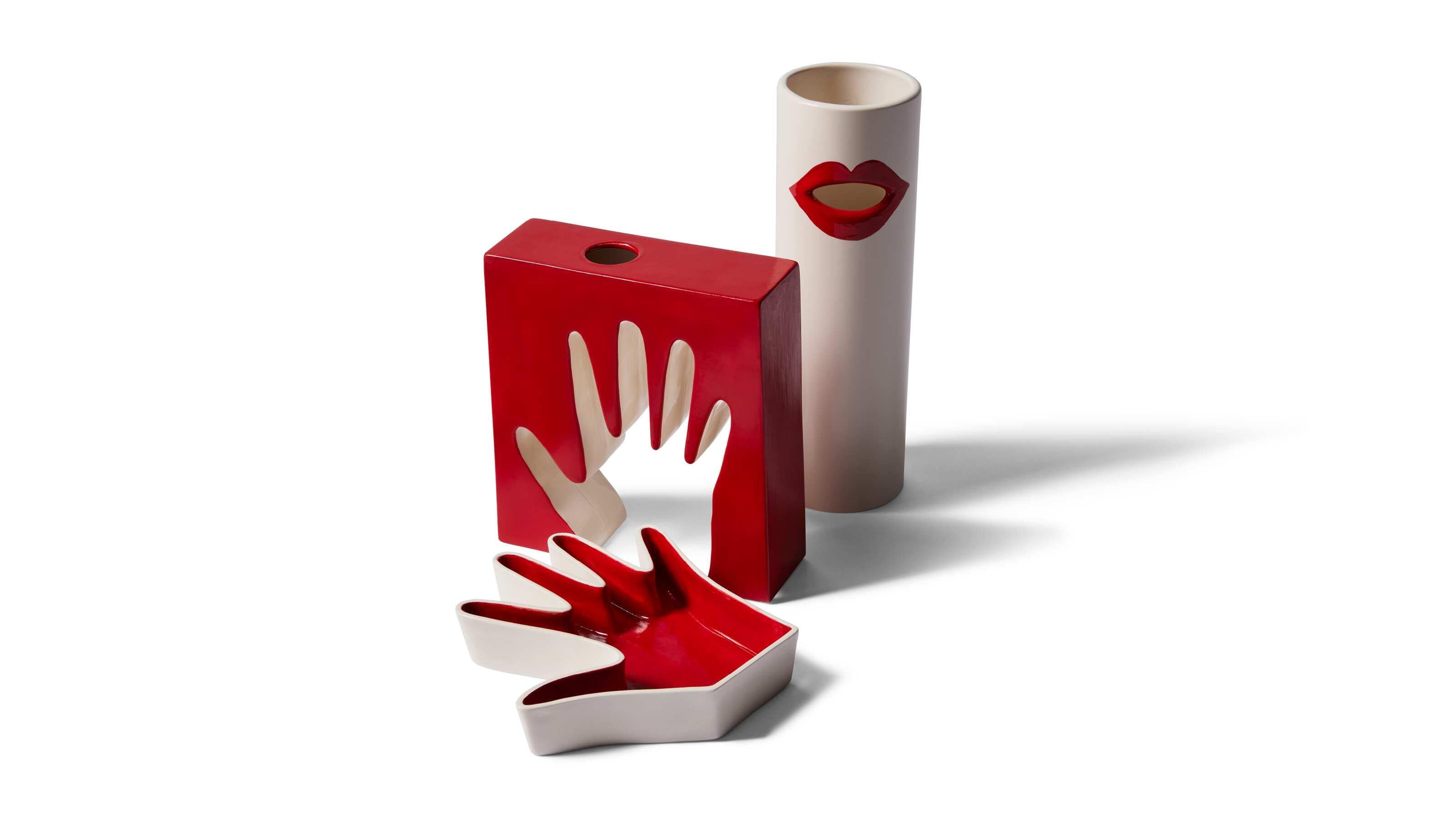 Ico & Luisa Parisi Juego De Cerámica Impronta - Mano y Vaso Bocca Para Cassina Moderno de mediados de siglo en venta